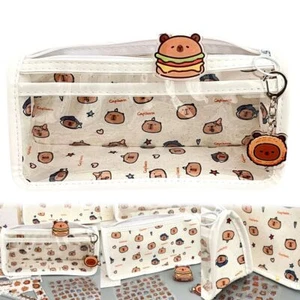 Multi-layer Pen Bags Transparent Student Stationery Organizer School Supplies - Picture 1 of 5