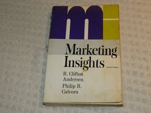 1968 Marketing Insights by Philip R Cateora R Clifton Andersen Paperback 2nd Ed - Picture 1 of 6