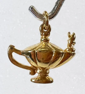 Vintage MASSIV Sterlingsgold Aladdin Lampe Charm - 3/4"" x 5/8"" 3,7 g - Bild 1 von 2