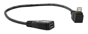 System-S 90° Coudée Micro USB Connecteur Coudé sur Câble Jack - Photo 1/1