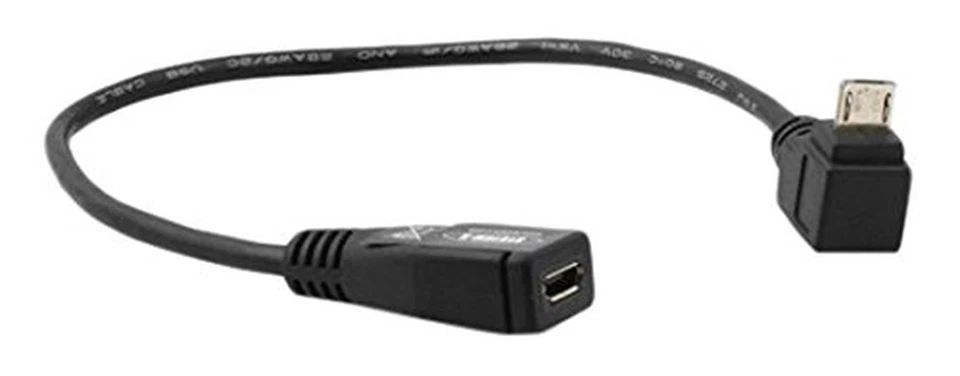 System-S Cavo Micro USB Angolo di 90° su Micro USB Femmina 20 cm - Immagine 1 di 1