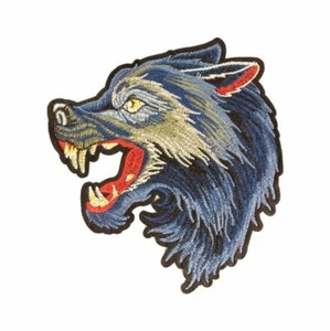 Aplique bordado Blue Warewolf Wolf XL R (Iron On) parche coser hierro insignia animal - Imagen 1 de 3