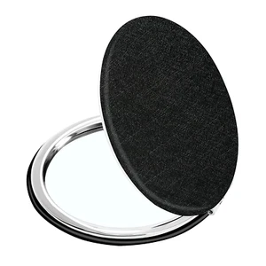 Compact Vanity Makeup Mirror for Men Women Girls, Black Elegant round Travel Cos - Picture 1 of 12