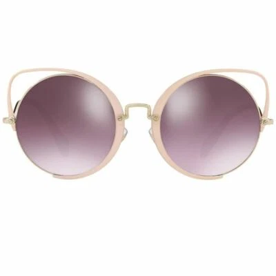 Gafas de sol Miu Miu para mujer doradas pálidas melocotón con lente degradada plateada espejada violeta  Foto 1 de 4