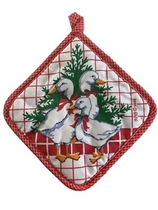 Patos Hot Pad vintage de Navidad de los años 80 vacaciones - Imagen 1 de 6