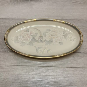 Lenox McKinley Elfenbein & Gold 10" Servierplatte - SELTEN - perfekt - Bild 1 von 10