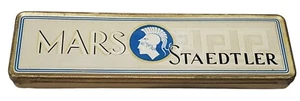 Vintage JS Staedtler Mars Pencils 2886 Lumograph 12 Pencils in Original Tin - Picture 1 of 9