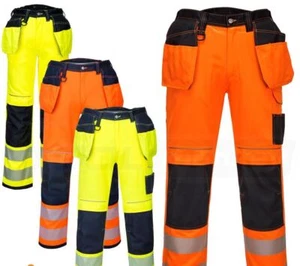 Pantaloni da uomo Hi Vis fondina bicolore da combattimento pantaloni da lavoro fondo carico - Foto 1 di 10