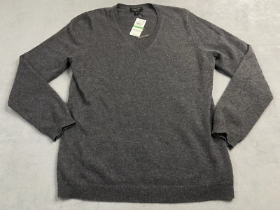 Suéter de cachemir para mujer grande gris cuello en V Charter Club jersey suave de lujo Foto 1 de 4