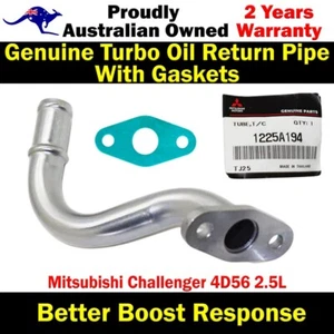 Genuine Turbo Oil Return Pipe+Gaskets For Mitsubishi Challenger 4D56 2.5L - Picture 1 of 7