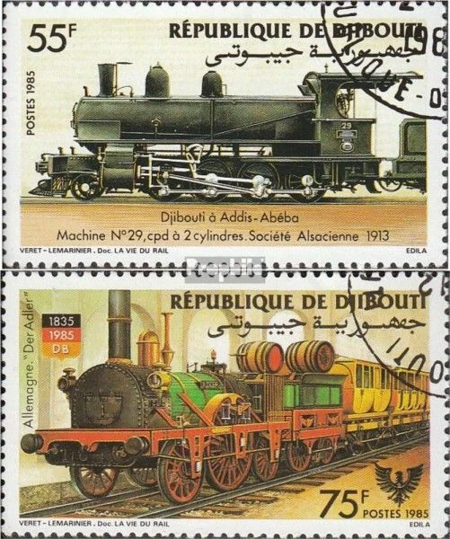 Djibouti 439-440 (edición completa) usado 1985 ferrocarriles alemanes Foto 1 de 1