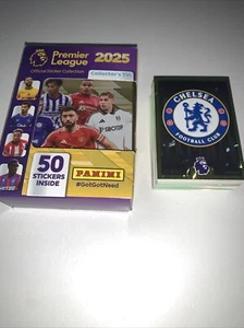 Panini Premier League 2025 Collectors Tin + 50 Stickers No Swaps - Picture 1 of 1