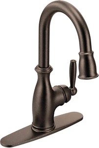 MOEN 5985ORB Brantford Oil Rubbed Bronze 1 Handle High Arc Bar Faucet - Picture 1 of 8