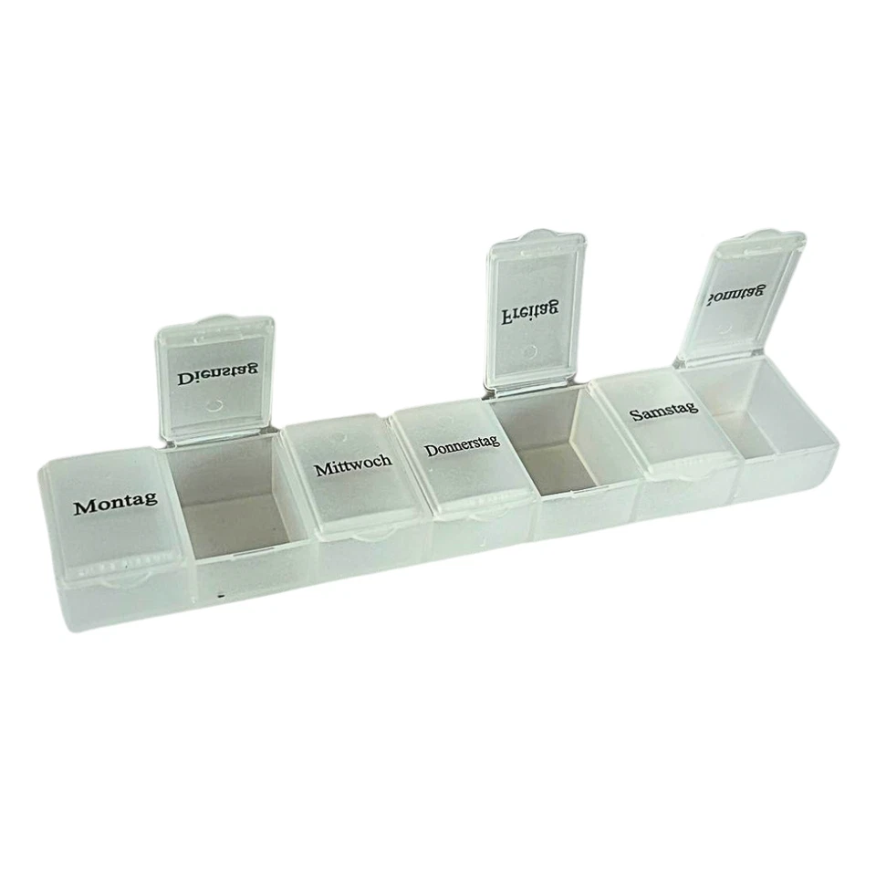 Pillenbox Pillendose 7 Tage Medikamentenbox Tablettenbox Medikamentenspender - Bild 1 von 3