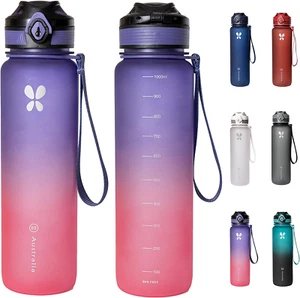 - 1 Litre, BPA Free Water Bottle. Leak Proof Drink Bottles for Kids and Adults a - Picture 1 of 8