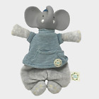 MEIYA & ALVIN Gray Elephant Rubber Head Teether Soft Baby Toy 9" Plush