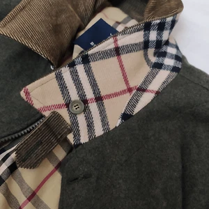 Burberry London Giacca Uomo Cappotto Nova Check Vintage Soprabito Verde Cachi Taglia M - Foto 1 di 24