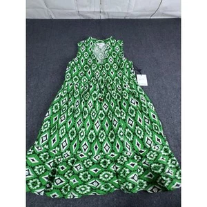 Japna Geometric Print Sleeveless Aline Dress, Women's Size S, NEW MSRP $34.99 - Picture 1 of 10