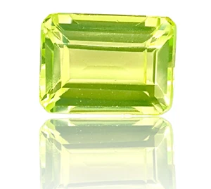 Loose Gemstone Natural Certified Olive Green IF Quality Emerald Cut Peridot AG88 - Picture 1 of 6