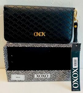 XOXO Faux Leather Black Purse Wallet