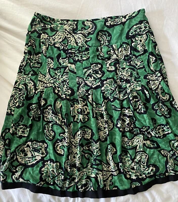 Oscar De La Renta Mujer Nylon Plisado Fluido Falda Talla M Multicolor Forrado Usado en Excelente Condición Foto 1 de 4