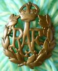 Royal Air Force Cap Badge Kc Raf Brass Lugs Antique Original