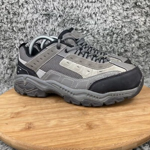 Brahma Steel Toe Shoes Lace Up Safety Sneakers Mens 7.5 Workwear Gray Black - Picture 1 of 10