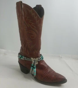 Justin Mujer Talla 6.5 B Marrón Botas Vaqueras Occidentales L4787 Punta Punta Bota Dije - Imagen 1 de 11