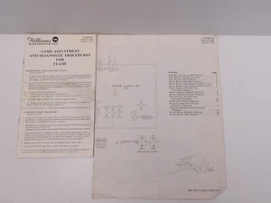 Williams: Flash- Instruction Booklet + One Schematic Page - Picture 1 of 1