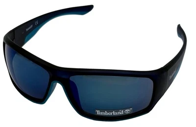 Timberland Mens Sunglass MT Black Blue Rectangle Sunglass Flash Lens TB7178 91X — 第 1/4 张图片