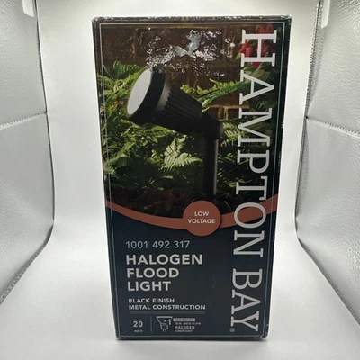 Hampton Bay Low Voltage 20-Watt Black Halogen Outdoor Landscape Flood Light New - Image 1 of 2