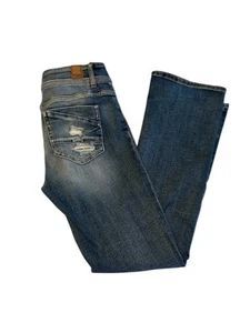BKE Jeans Womens 31 R Boot Cut Mid Rise Denim Stretch Payton 31x31.5 Distressed - Picture 1 of 9