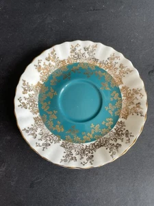 Royal Albert 5” Saucer Replacement Turquoise Regal Serie For Demitasse Cup - Picture 1 of 4