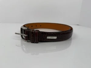 Polo Gürtel Ralph Lauren 1Kunstleder Krokodilprägung braun - Bild 1 von 6