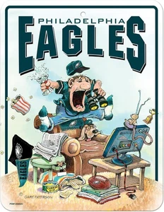 Philadelphia Eagles NFL Football Metall Parkplatz Schild Kohlefaser Wanddeko Höhle - Bild 1 von 3