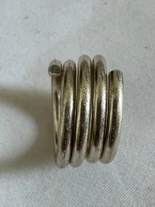 Anillo banda entrelazada vintage chapado en oro blanco 4 filas talla 5 - Imagen 1 de 11
