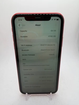 Apple iPhone 11 - Rojo - 64 GB - tal cual para salvamento/piezas/desmontaje Foto 1 de 4
