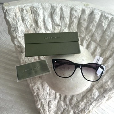 Longchamp Women’s Black Round Sunglasses NWT  Authentic - Image 1 of 4