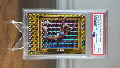 2025 Topps Chrome WWE PAR-SOL Sol Ruca GOLD Geometric Paradigm #/50 PSA 9 MINT - Image 1 of 3