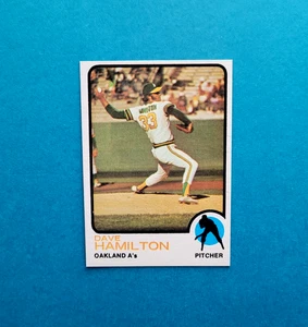 1973 Topps #214 Dave Hamilton Oakland Leichtathletik Baseballkarte fast neuwertig - Bild 1 von 2
