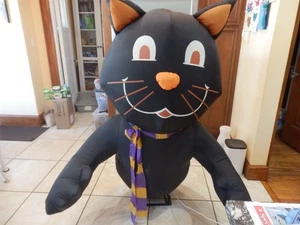 Gemmy Airblown Inflatable Black Cat Halloween 5 Feet - Picture 1 of 9