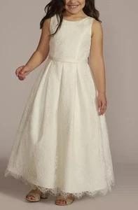 DB Studio Lace and Satin Ball Gown Flower Girl Dress size 4 - Picture 1 of 11
