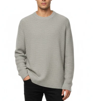 All Saints Jumper Size M Oversized Crew Wool Yak Blend Mens Oversized Fit grey - Image 1 of 4