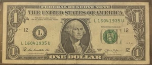 2013 $1 Dollar Birthday Note Federal Reserve Serial # L16041935U APR 16 1935 - Picture 1 of 2