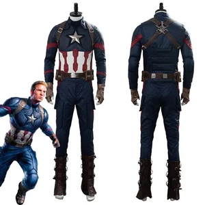 Avengers Endgame 4 Captain America Steven Rogers Cosplay Costume SuperHero suits - Picture 1 of 10