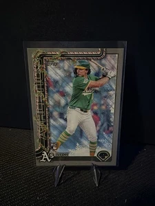 2025 Topps Holiday Nick Kurtz RC #H40 Silver Glitter Rookie Parallel-Athletics - Picture 1 of 2
