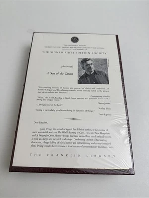 A Son of the Circus by John Irving (1994, HC) SIGNED 1st Franjklin Library New - Image 1 of 4