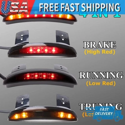 Luces traseras LED de freno de señal de giro para Harley Davidson Softail Slim FLS 2012-2018 Foto 1 de 4