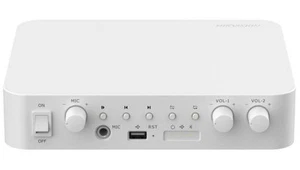 Dwustrefowy wzmacniacz sieciowy 80W, 100V, Bluetooth, USB, Mic, RCA, DS-QAE1A80G - Zdjęcie 1 z 1