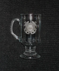 US KÜSTENWACHE KÜSTENGLAS IRISCHE KAFFEETASSE BECHER MIT ZINN USCG EMBLEM SIEGEL - Bild 1 von 6